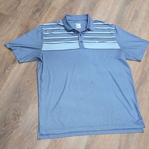 Callaway Opti-Dri Mens Blue Striped Short Sleeve Golf Polo Shirt XL Stretch